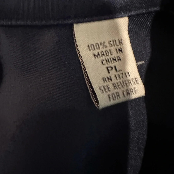 Amanda Smith pure silk shift dress with matching blouse size 14p/LgP‎ navy blue - Picture 9 of 13
